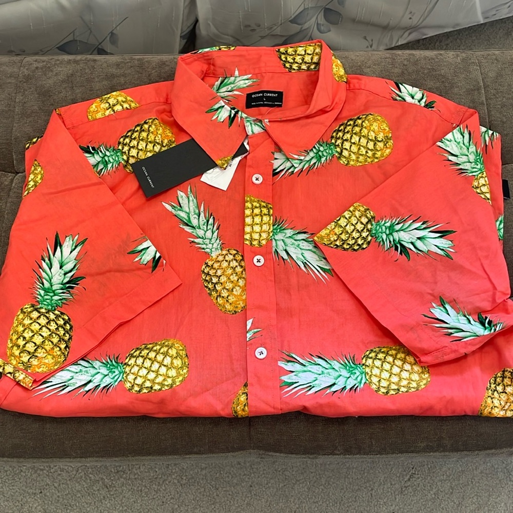Men’s button down shirt.